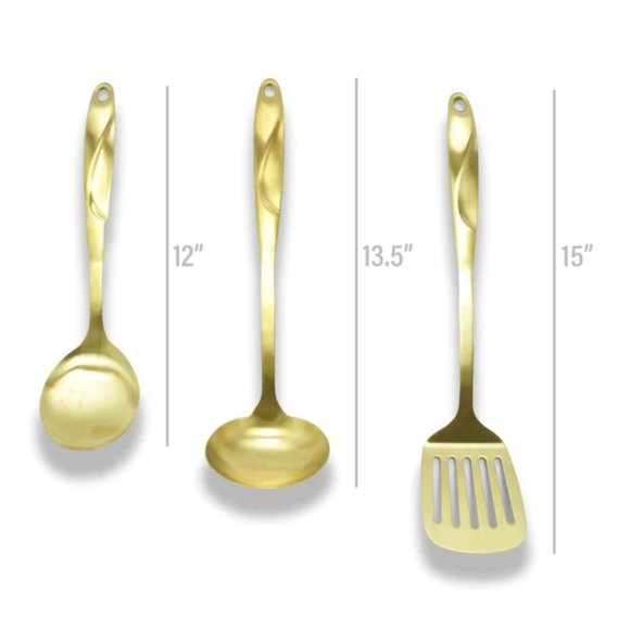 7-Piece Matte Kitchen Utensil Set - GOLD - Picture 4 of 5